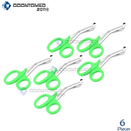 ODM 6 Utility Bandage EMT Trauma Shears Scissors Paramedic First Aid 7.25" Green