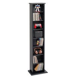 Prepac Narrow Cabinet Media Storage, 13" Wide, Black