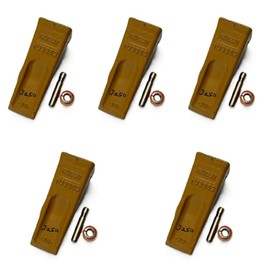 5-Pk 1U3252 J250 Bucket Digging Teeth with Pin's 8E6259 & Fastener's 8E6258