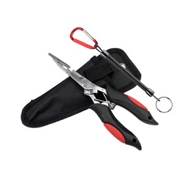 Long Nose Fishing Pliers Stainless Steel Fish Hook Remover with Lanyard for Freshwater Saltwater Fishing Gifts for Men Red