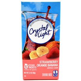 Crystal Light Strawberry Orange Banana Drink Mix, 12-Quart 2.4-Ounce Box (Pack of 7)