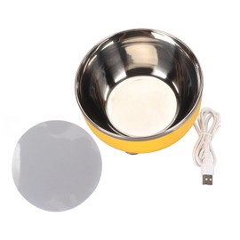 450ML Pet Heated Bowl Stainless Steel Water Heating Bowl USB Interface Rapid Heating Bowl for Cats Dogs