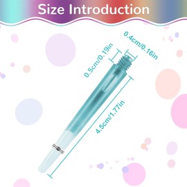 EliphonTowne 45 Pcs Dart Stems - Dart Shafts with Ring, 2BA Medium Professional Darts Shafts, Threaded Short Dart Stems, Dart Stems Medium, Easy to Grip Dart Shaft 0717