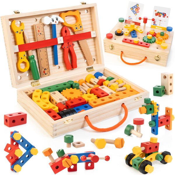 WOODMAM Upgrade Kids Tools Set, Play Tools Kit for Kids