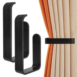 Self-Adhesive Curtain Holdbacks – No Drill & Easy Install Curtain Tiebacks, Modern Design Curtain Tie Backs for Home Décor – Strong & Durable, Curtain Holders Drapery Hooks Fits All Curtain Types