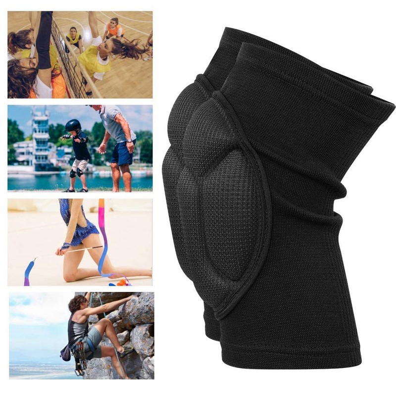 Rodilleras de Espuma para Deportes, Negro, Mediano