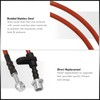 AJP Distributors Red Stainless Steel Braided Oil Disc Brake Lines
