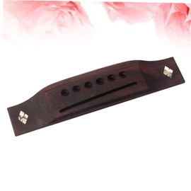 SAFIGLE String Rosewood Acoustic Guitar Bridge Replacement with Seashell Decor Slotted Design for Folk Classical Guitars Easy Installation Vintage Aesthetic Fits Models