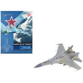 DCD Sukhoi Su-27 Flanker Fighter Aircraft Compass Ghost Grey Scheme 2023 Ukrainian Air Force 1/72 Scale Diecast Toy Air Power