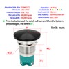 ZJWZJH 10 Amp 22mm 7/8'' Latching Mushroom Head Push Button