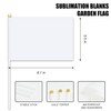 MR.R 36 Pieces Sublimation Blanks Polyester White Small Mini Banner