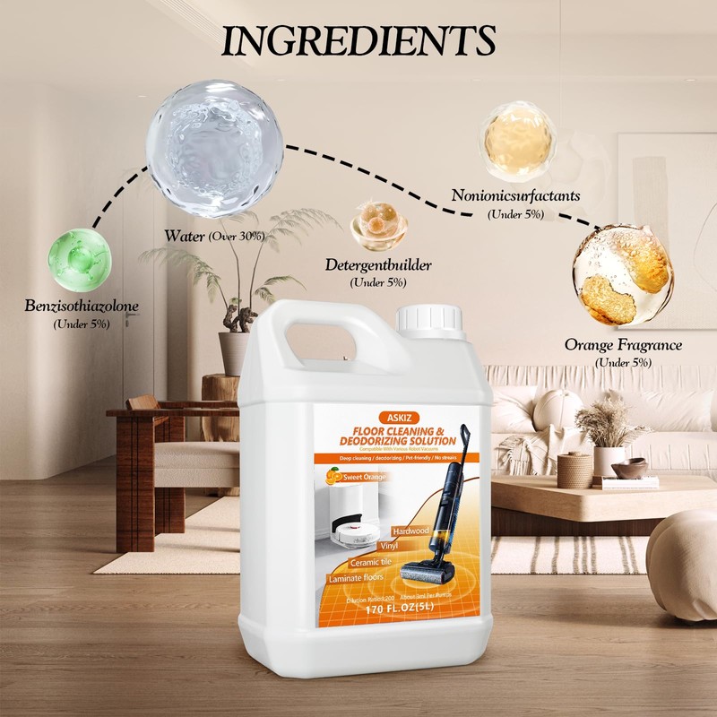 5L Floor Cleaning Solution,Floor Cleaner for Mopping with Tineco,Deep Cleaning