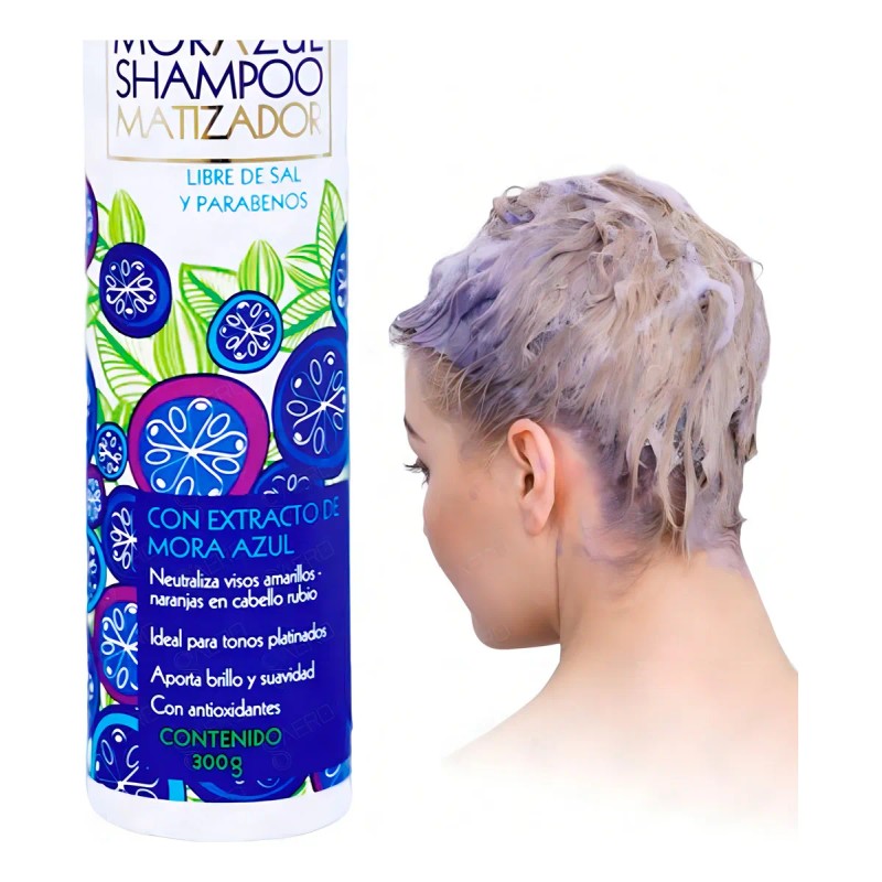 Nekane ® Shampoo Mora Azul Matizador Rubios Canas 300ml