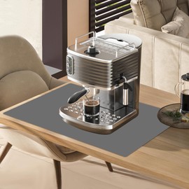 2 Pack 23.62"x15.74" Silicone Kitchen Counter Mats, 1.2MM Thick Heat Resistant Non-Slip Countertop Protector, Waterproof Nonstick Multipurpose Mat (Dark Gray)