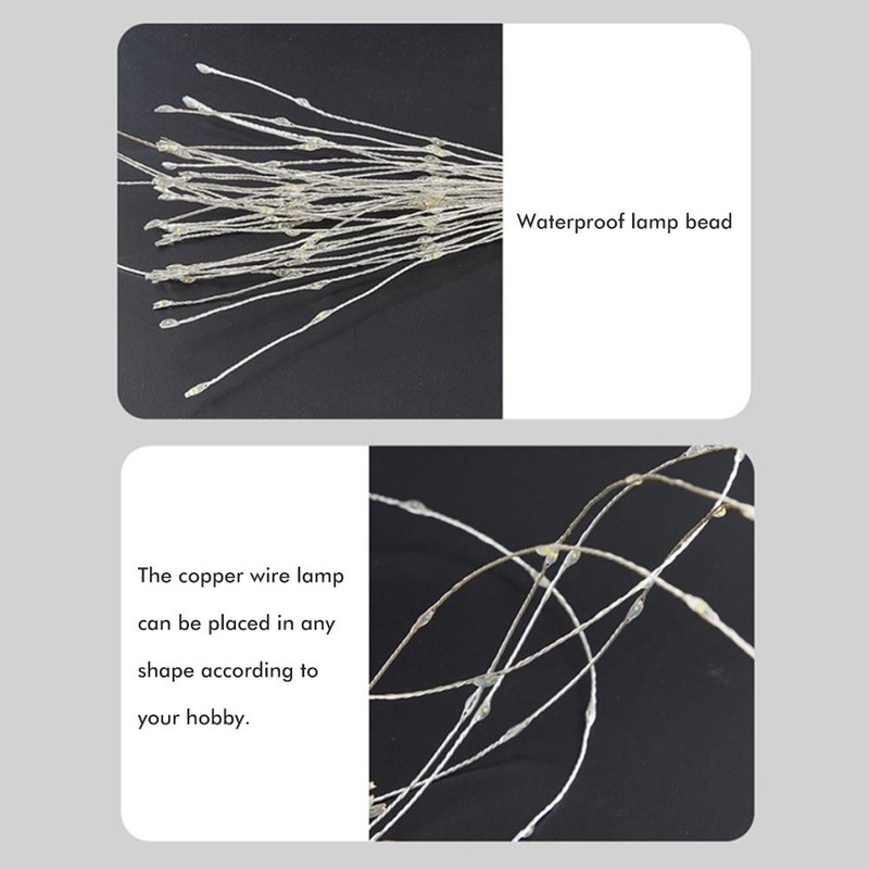 LED Copper Wire Light Waterproof Fireworks Fairy Lights with Remote