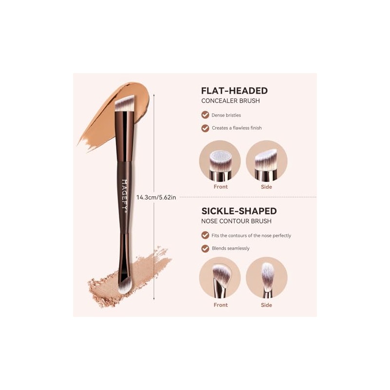 MAGEFY Set de Brochas para Maquillaje de 10 Piezas con