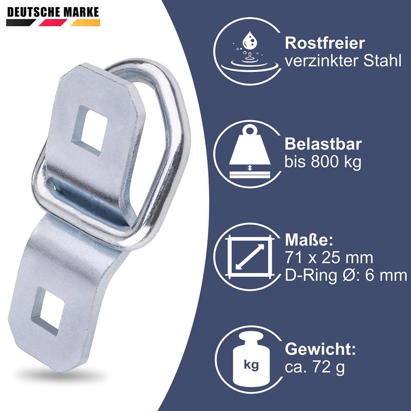 Lashing Eyelets for Trailers, Pack of 4, Lashing Brackets Maximum