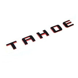Yoaoo 1x OEM Redline Tahoe Emblems Letter Badge Compatible with for Tahoe Glossy 2007-2019 (Red Line)