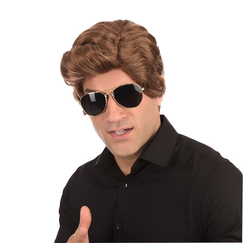 Bristol Novelty BW698 Used Car Salesman Wig Dark Brown, One