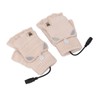 USB Heated Gloves Mitten Men Women Winter Knitted Fingerless Hand