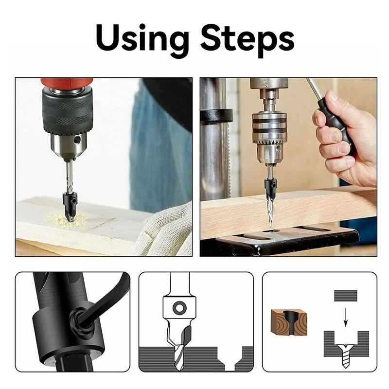 1 Set Drill Depth Stop,Step Drill Bit Depth Stop Collar
