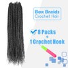 Salt and Pepper Short Box Braid Crochet Hair for Black