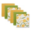 DII Cleaning Collection Multi-Purpose Microfiber, Lemon Print, Dishcloth Set