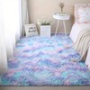 Aexpath Soft Tie-dye Rugs for Bedroom Living Room, Colorful Fluffy