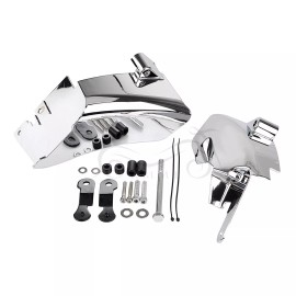 Unbranded Chrome Mid Frame Air Deflector Heat Shield For Harley Dyna 06-up Fat Street Bob