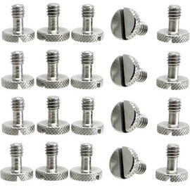 Steel Screws 1/4" Tripod Quick Release QR Plate Camera Flathead Slot Stainless SS ideal for Manfrotto/Sachtler (20)