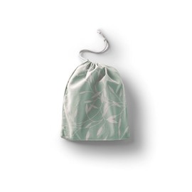 Le Jardin du Lin Printed Cotton Drawstring Bags, Shopping Bag, Cloth Bag, Vegetable Bag, Reusable, Eco-Friendly, Multi-Purpose, Foldable, Size: 12 x 15 cm