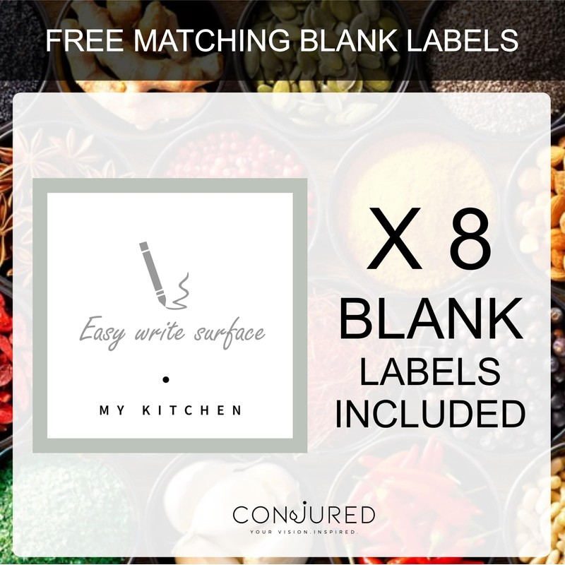 Spice Jar Labels - Olive Green