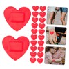 KOMBIUDA 4sets Heart Shaped Patches Care Stickers Hypoallergenic Water Resistant