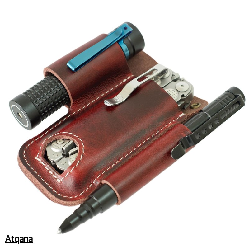 ATQANA EDC Pocket Organizer For Belt (Premium Leather) - Urban