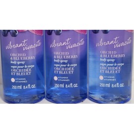 Avon Naturals ORCHID & BLUEBERRY Body Spray 8.4 fl. oz. LOT of 3