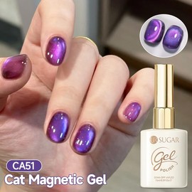 UR SUGAR 15ML Glass Cat Magnetic Eye Gel Nail Polish, Dark Purple