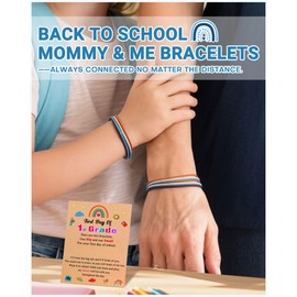 UNGENT THEM First Day of First 1st Grade Bracelet Mommy and Me Back to School Gifts Stuff for Kids Mother Mom and Daughter Bracelets