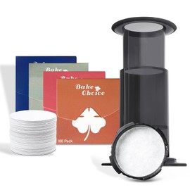 Portable 400-Count Replacement Paper Filters, 4-Pack - Conveniently Sealed, Disposable Coffee Filters Paper Compatible with Aeropress Coffee Makers for Brewing Tea and Coffee