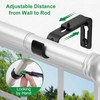 LLPJS Curtain Rod Bracket Adjustable, Drapery Rod Holder Hooks Support