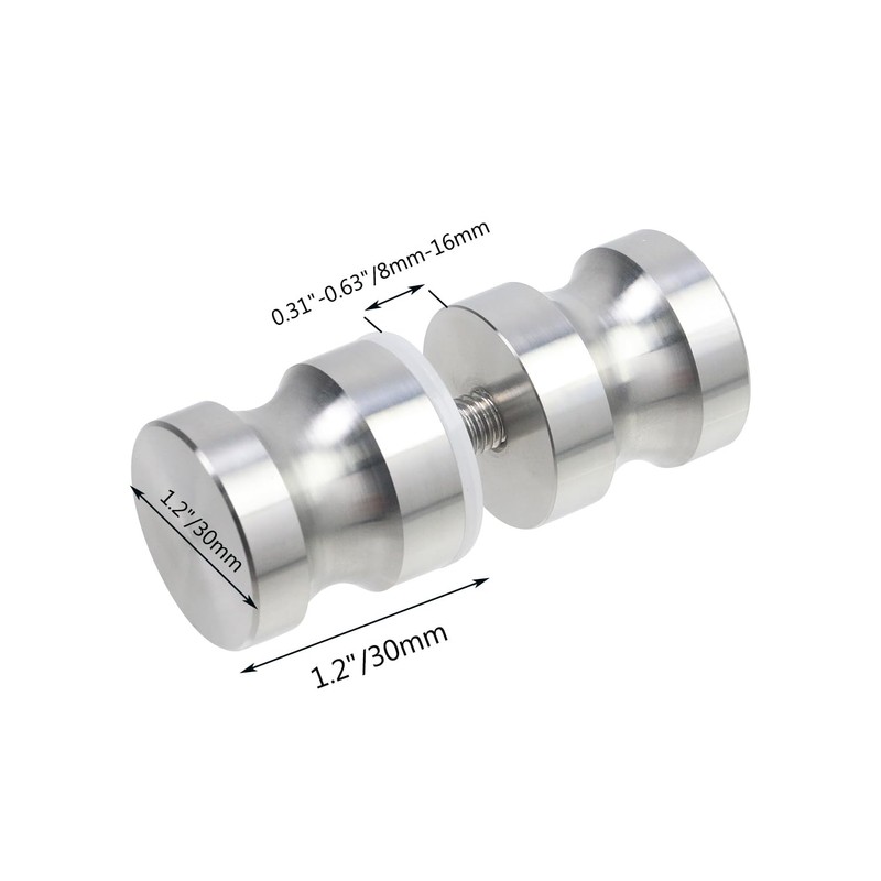 Crapyt 2 Pcs Bathroom I-Form Shower Glass Door Handle, Single