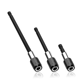Saipor Hex Extension Bar 2.4 inches (60 mm), 3.9 inches (100 mm), 5.9 inches (150 mm), Hex Shank, Socket (1/4 inch, 0.25 inches (6.35 mm), Electric Screwdriver Impact Tool