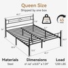 BedsPick Queen Bed Frame with Headboard and Footboard, Metal Platform