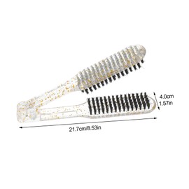 IWOWHERO Hair Straightening Comb for Women Portable Shaped Brush for Styling Salon Compact Design