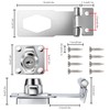 Hasp Lockable, Safety Hasp with Lock, 4 Inch Stainless Steel