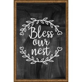 Bless Our Nest Family Life Is The Best Life Blessed Thankful Chalk Board Wall Art Decor Funny Gift Large 8 x 12 Inch Sign