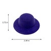 ASUNFO 12 Pcs Mini Top Hat Tiny Miniature Felt Hat