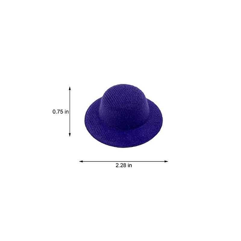 ASUNFO 12 Pcs Mini Top Hat Tiny Miniature Felt Hat