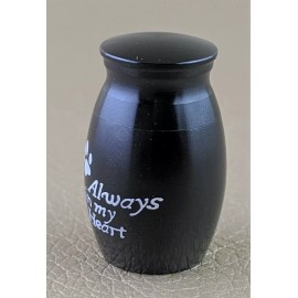 Scenic City Oddities G112 Miniature ashes Black Paw Pet Metal Cremation Urn funeral  mourning animal