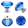 Ravinte Pack of 5 Crystal Drawer Knobs and Handles, Blue