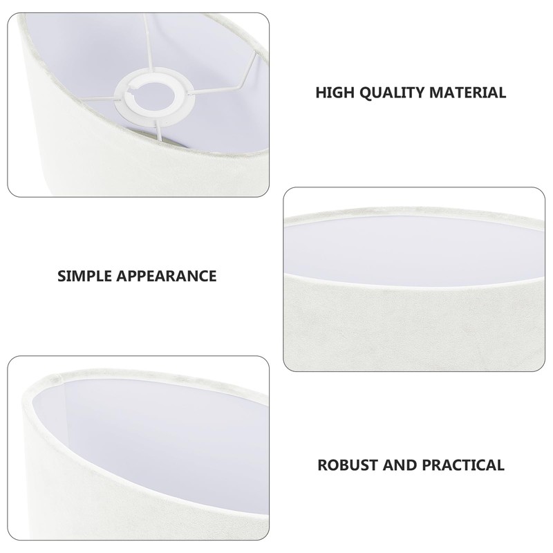 jojofuny Oval Lamp Shade, E27 Silk Cloth Lampshade Replacement Dum